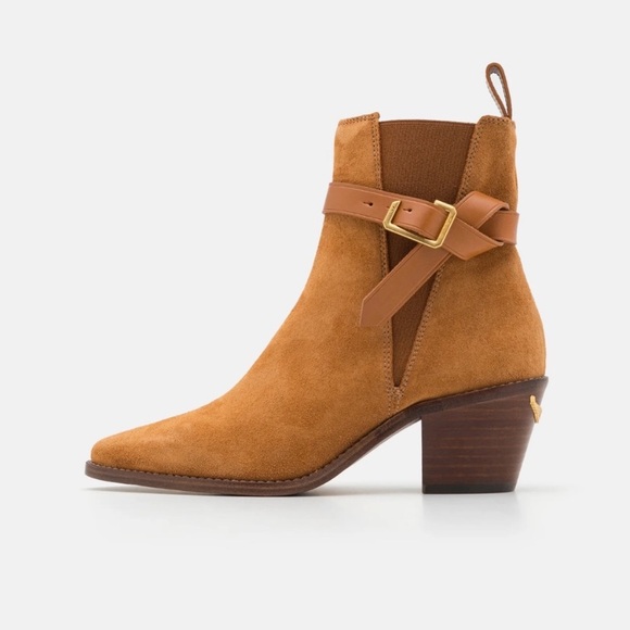 NWT Zadig & Voltaire Tyler Cecilia Suede leather block Heel Ankle Boots Booties - Picture 1 of 17